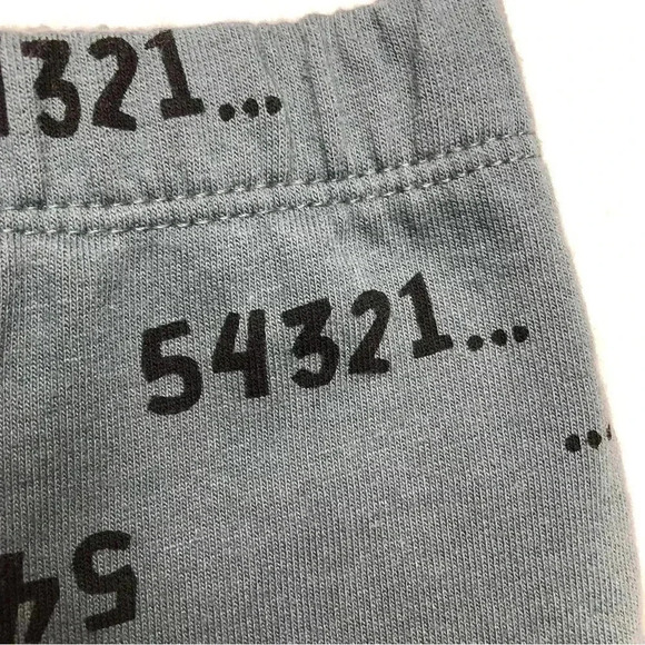 PL Baby Sweatpants Numbers Greenish Blue Size 0-3 Months - Picture 5 of 16